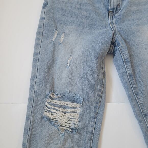 Princess Polly Distressed Raw Hem Skinny Jeans Size 0 Denim - Picture 4 of 9